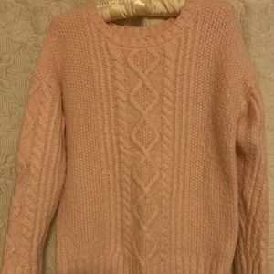 Pink Cable Knit Sweater